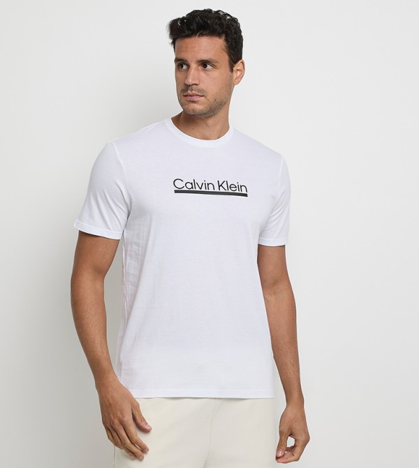 Logo Embroidered Crew Neck T-Shirt