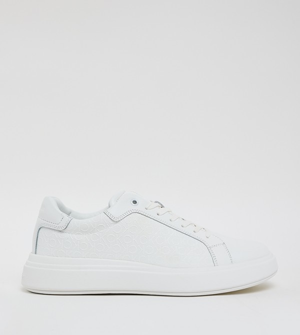 Monogram Patterned Lace Up Sneakers