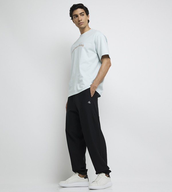 Monogram Detail Elastic Waist Joggers