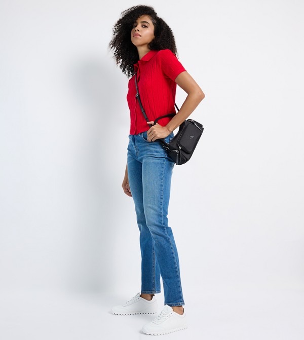 Washed Mid Rise Slim Fit Jeans