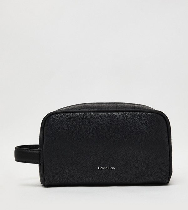 Logo Printed Zip-Closure Washbag