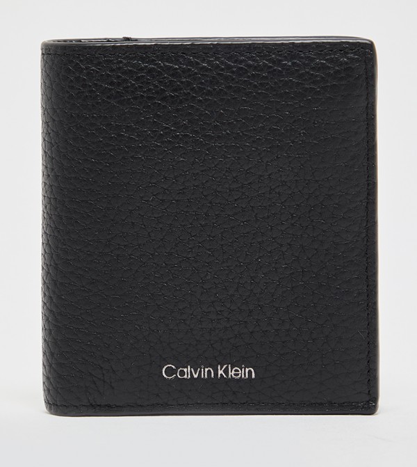 Textured Leather Bi-Fold Wallet
