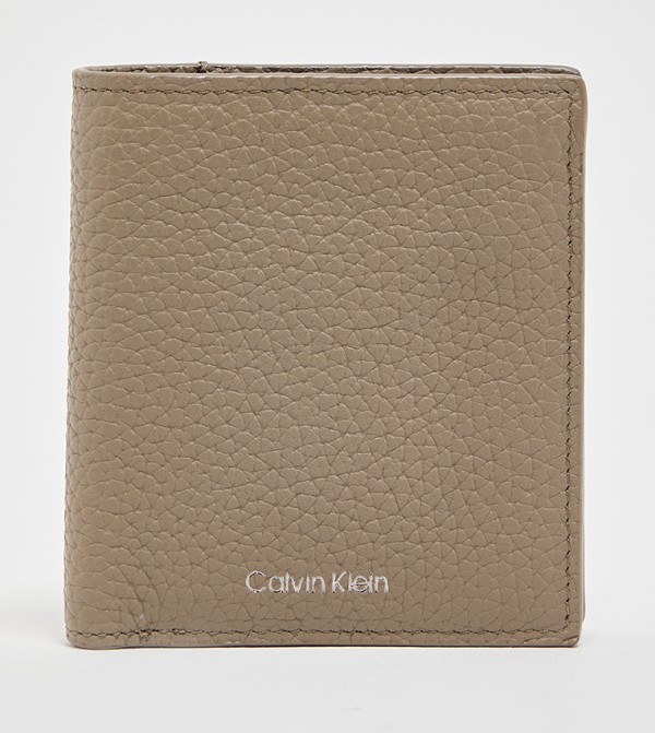 Textured Leather Bi-Fold Wallet