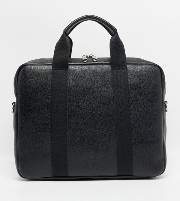 Textured Zippered Laptop Bag