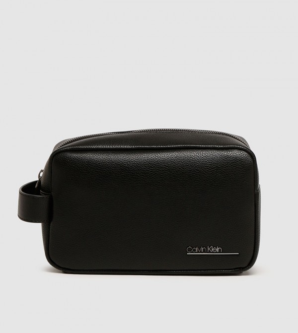 Buy Calvin Klein Polyester Small Leather Pouch For Men Black In Black 6thStreet Qatar
