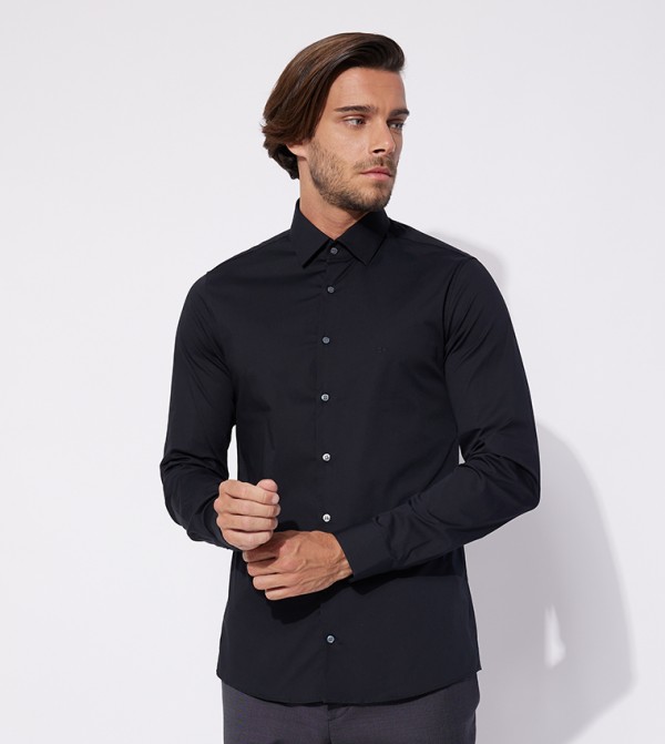 Slim Fit Poplin Stretch Shirt