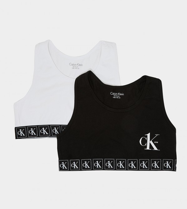 Buy Calvin Klein Logo Bralette | 6thStreet Bikini Tape Black UAE In Set