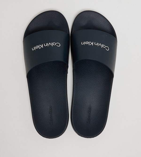Logo Detail Pool Side Slides