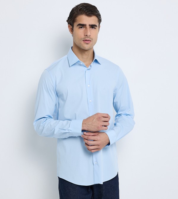 Logo Embroidered Long Sleeves Shirt