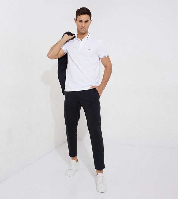 Calvin Klein Men039s Slim Fit Flat Front Navy Dress Pants JMROPJSY0237  Jerome  eBay
