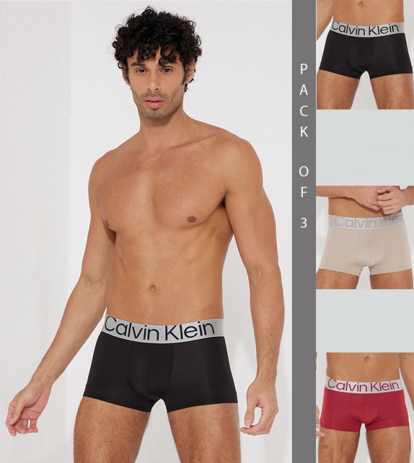 Buy Calvin Klein Pack Of 3 Low Rise Trunks In Multiple Colors