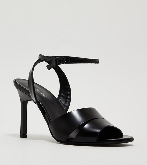 Calvin klein black hot sale strappy heels