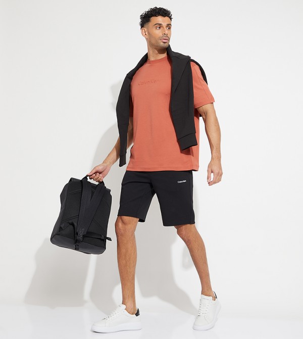 Logo Print Elastic Waist Sweatshorts