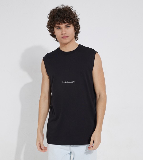 Calvin Klein Jeans INSTITUTIONAL T-SHIRT Black - Free delivery