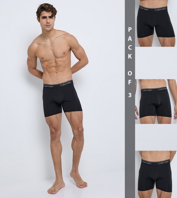Pack of 3 Logo Waistband Trunks