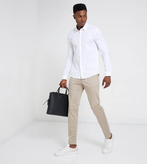 Solid Slim Fit Chinos