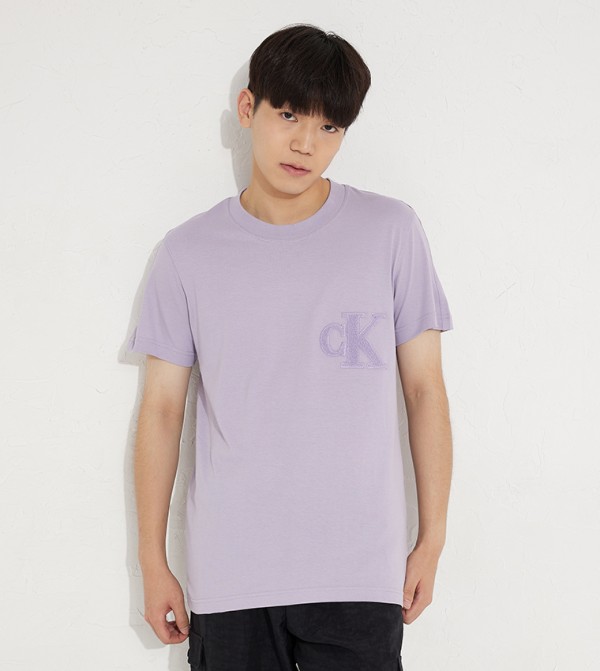 Logo Detail Chenille Casual T-Shirt