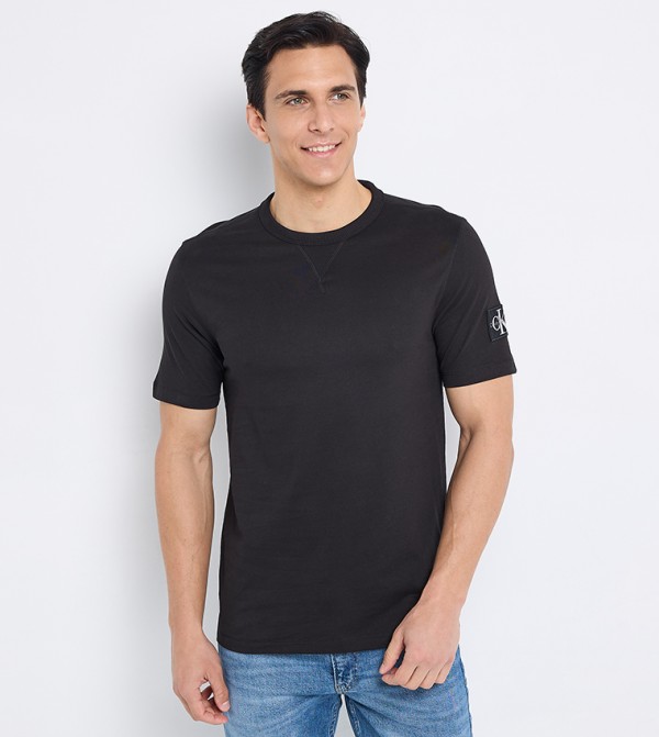 Logo Badge Crew Neck T-Shirt