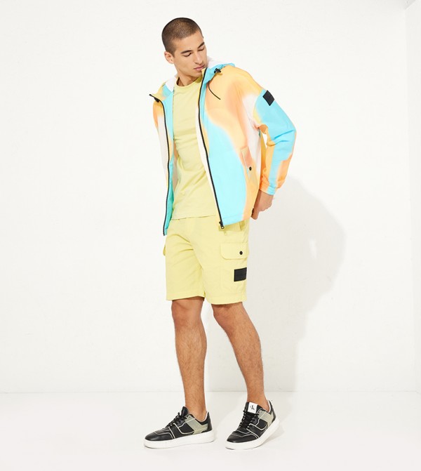 Logo Badge Cargo Casual Shorts