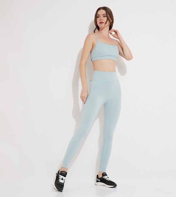 Ribbed Logo Waistband Active Leggings