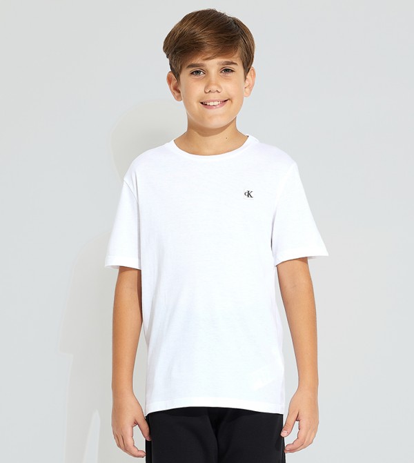 Logo Badge Crew Neck T-Shirt