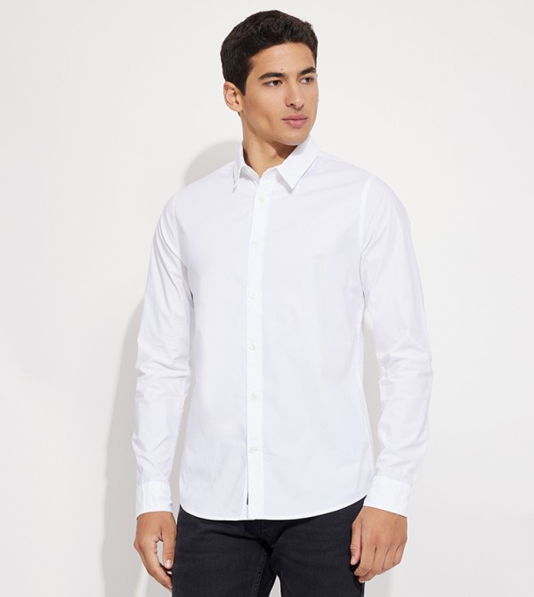 Logo Embroidered Long Sleeves Shirt