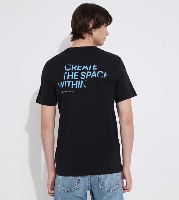 Back Printed Crew Neck T-Shirt
