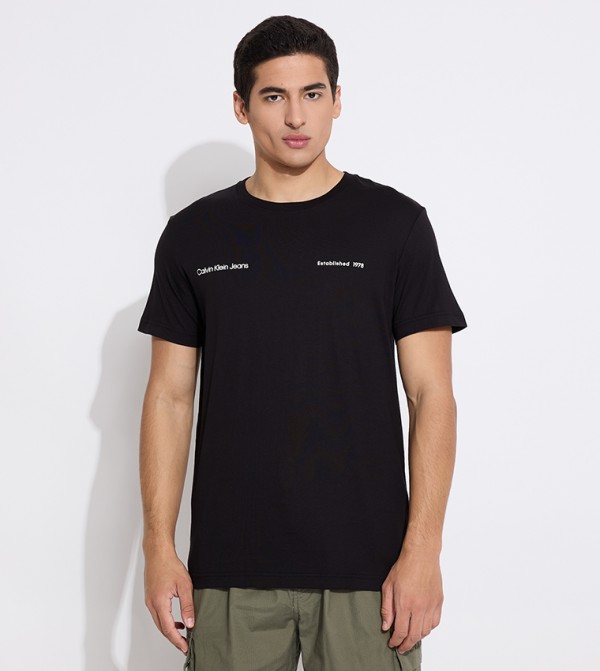 Printed Back Short Sleeves T-Shirt