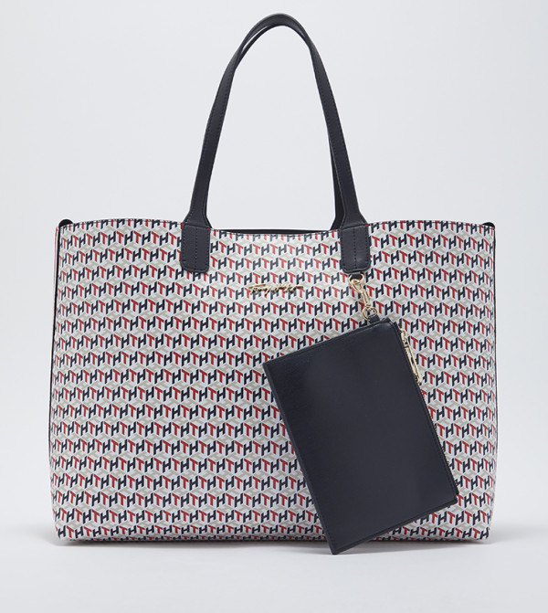 Buy Tommy Hilfiger Iconic Monogram Tote Bag In Blue 6thStreet UAE