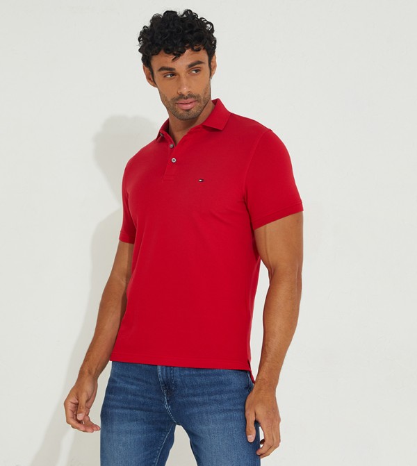 Buy Beverly Hills Polo Club Embroidered Brand Logo Detail Short Sleeve Polo  Shirt Red In Red | 6Thstreet Bahrain