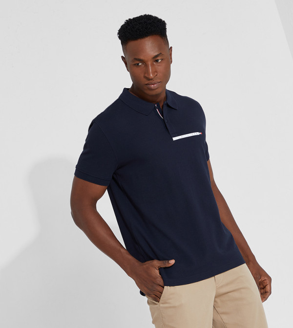 Buy Tommy Hilfiger Hilfiger Logo Regular Polo In NAVY BLUE | 6thstreet UAE