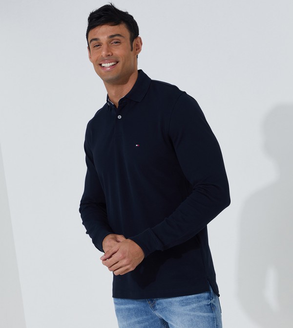 1985 TH Flex Regular Fit Long Sleeve Polo
