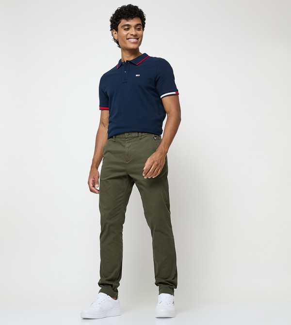 Austin Flag Badge Detail Slim Fit Pants