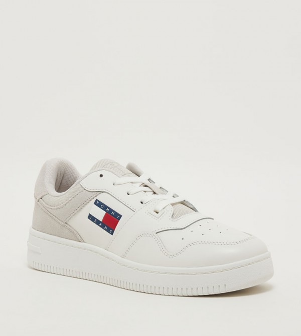 Logo Detail Retro Basketball Sneakers