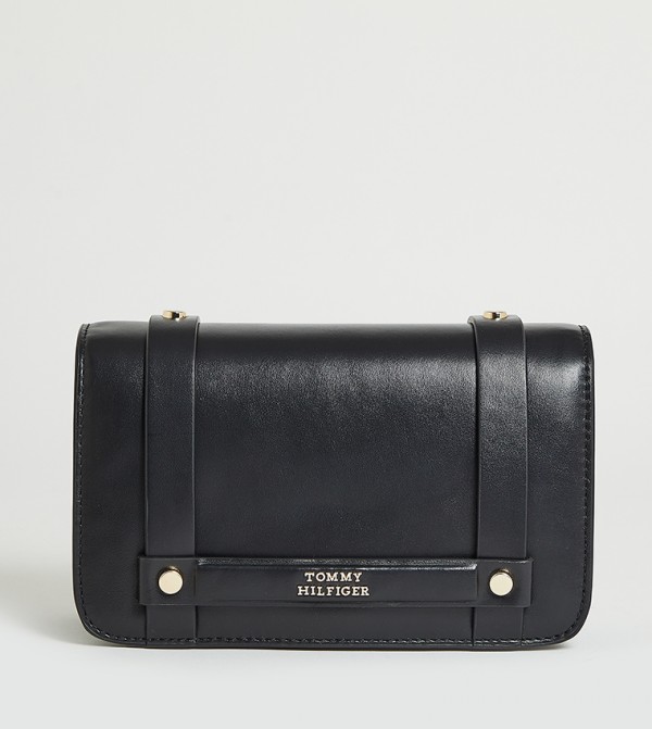 Textured Logo Detail Crossbody Bag