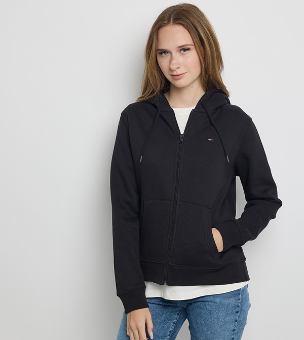 Flag Embroidered Hooded Jacket