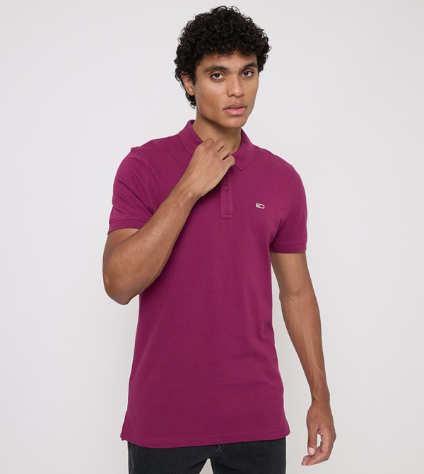 Flag Detail Short Sleeves Polo T-Shirt