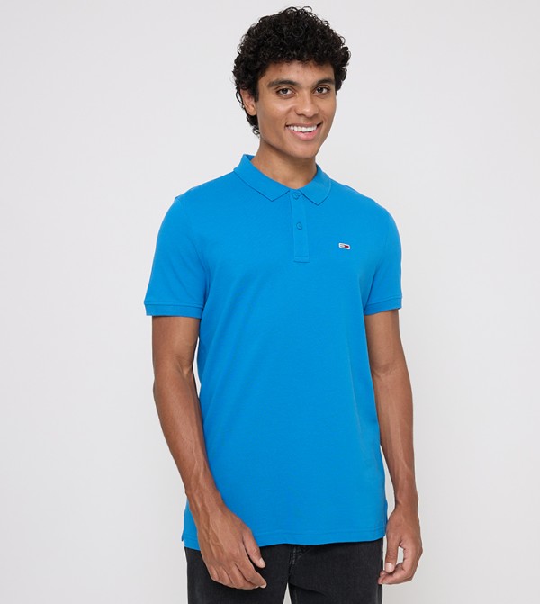 Flag Detail Short Sleeves Polo T-Shirt