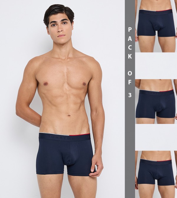 Pack of 3 Logo Waistband Trunks