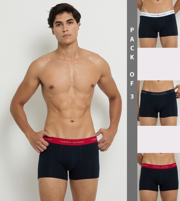 Pack of 3 Logo Waistband Trunks