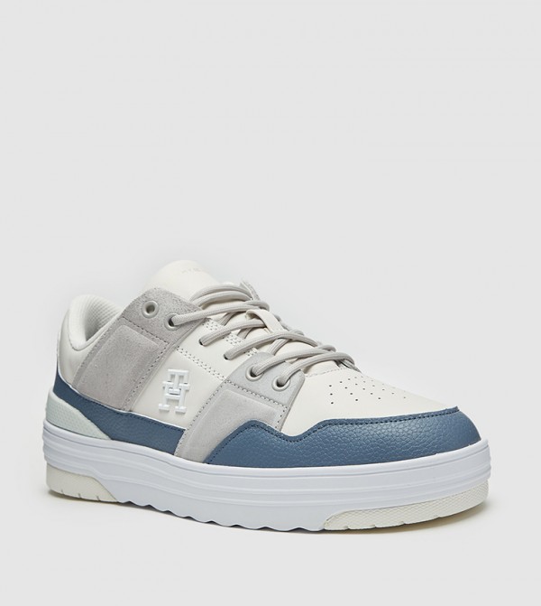 Color Block Lace-Up Sneakers