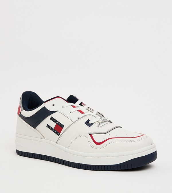Retro Basket Flag Detail Sneakers
