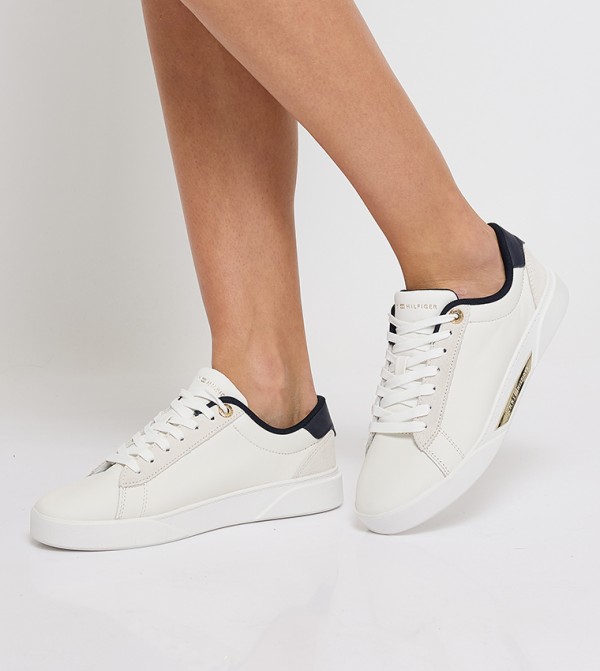 Chic Lace-Up Court Sneakers