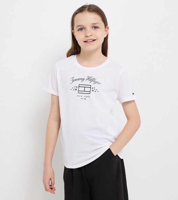 Star Flag Print Short Sleeves T-Shirt