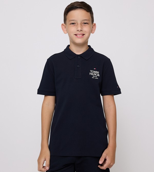Logo Printed Short Sleeves Polo T-Shirt