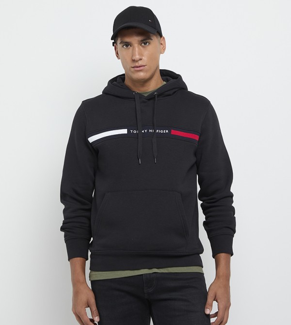 Logo Embroidered Long Sleeves Hoodie