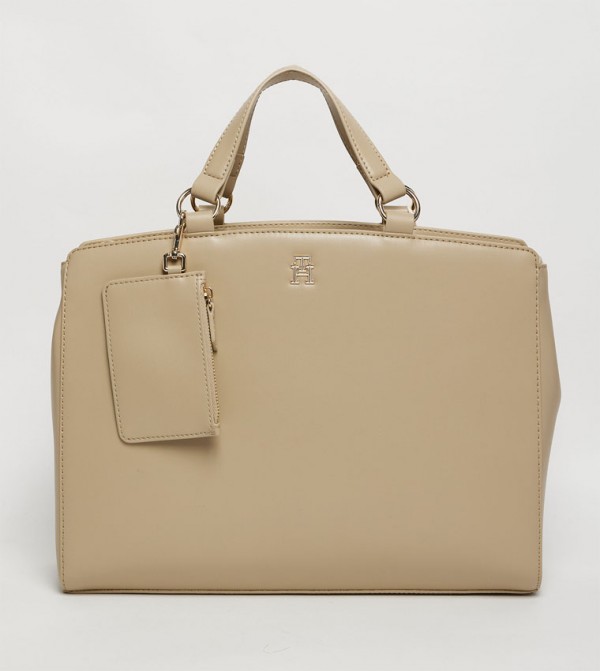 Monogram Detail Satchel Bag