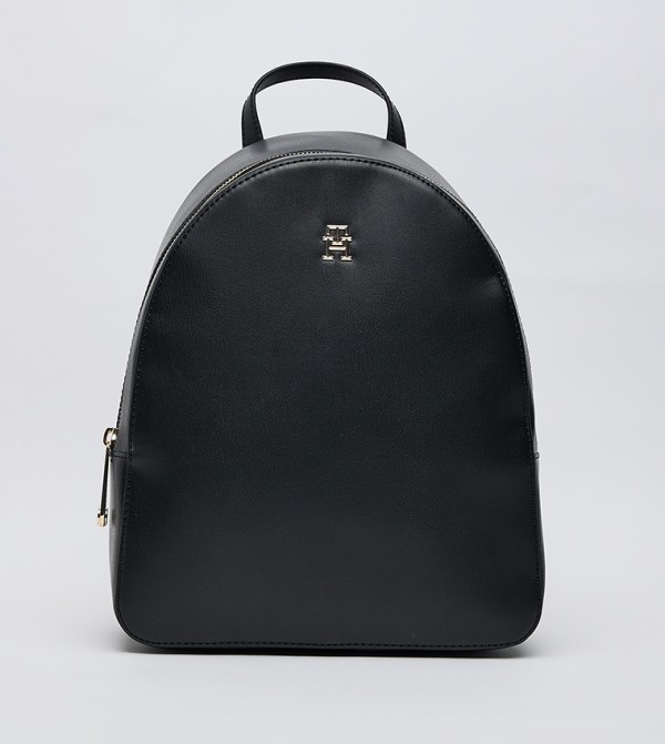 Logo Detail Zippered Backpack