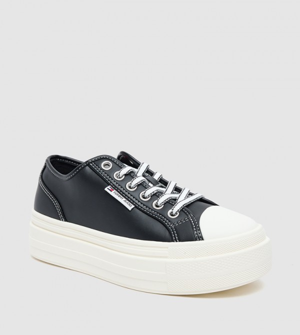 Foxing Vulcanized Platform Sneakers