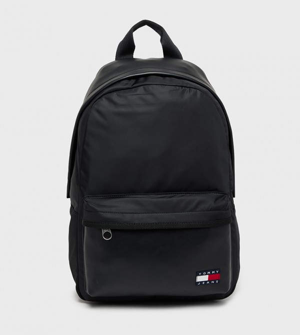 Flag Detail Zippered Backpack